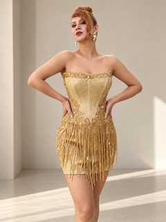 AURELIA GOLD COUTURE MINI DRESS